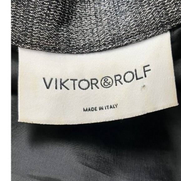 VIKTOR & ROLF COLLECTION METALLIC PENCIL SKIRT 44 - Picture 5 of 6